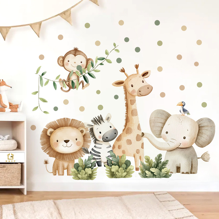 Baby Girl Nursery Quotes - Boho bosdieren muurstickers voor kinderkamers jongens