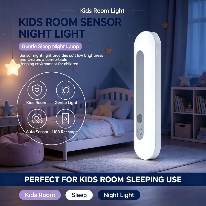 Baby Nursery Wall Lights - Intelligente sensor nachtlamp, batterij, wandmontage, warme