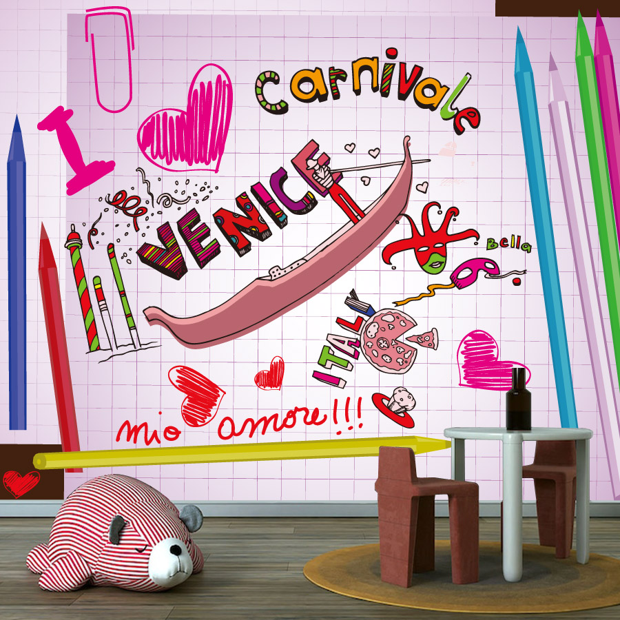 Baby Nursery Peel And Stick Wallpaper - Cartoon Eenvoudig aan te brengen Peel