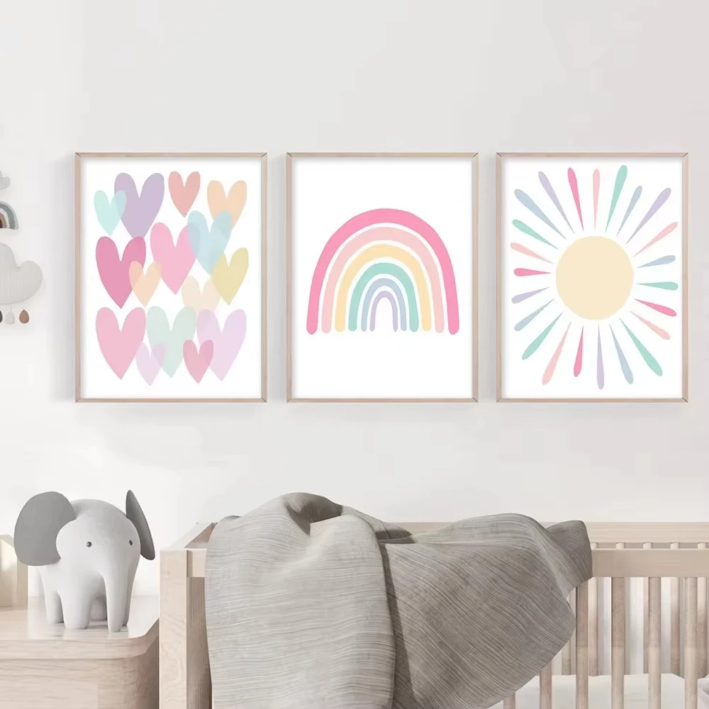 Baby Nursery Frames - (geen lijst) Cartoon Hart Poster Schilderij