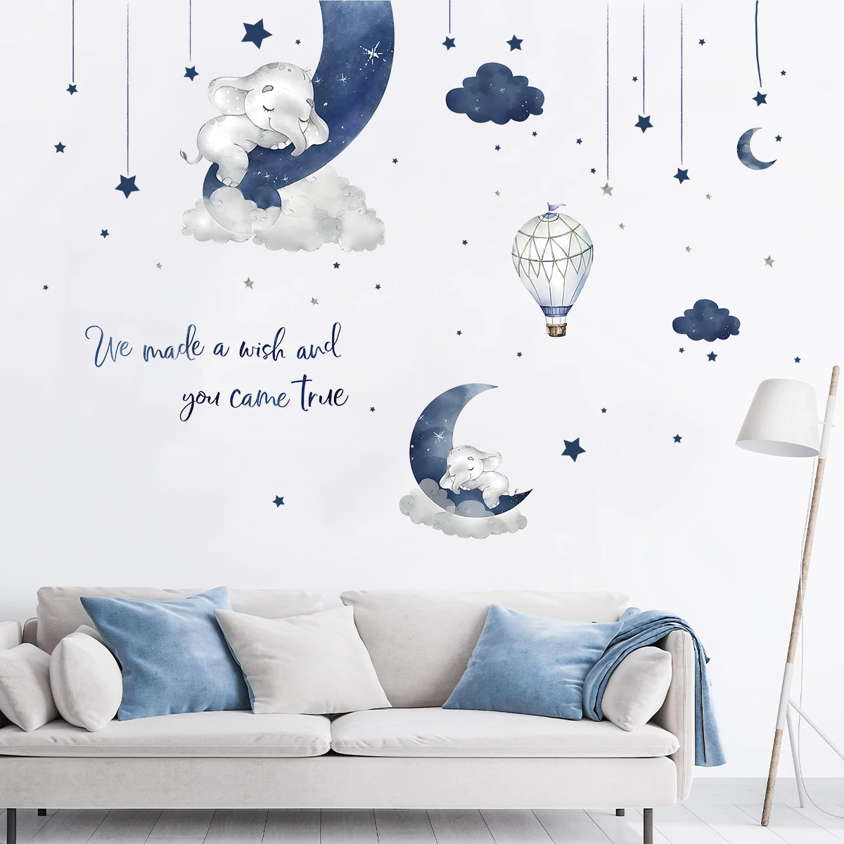 Baby Girl Nursery Quotes - 1Pc Cartoon Dier Olifant Muursticker Kinderkamer