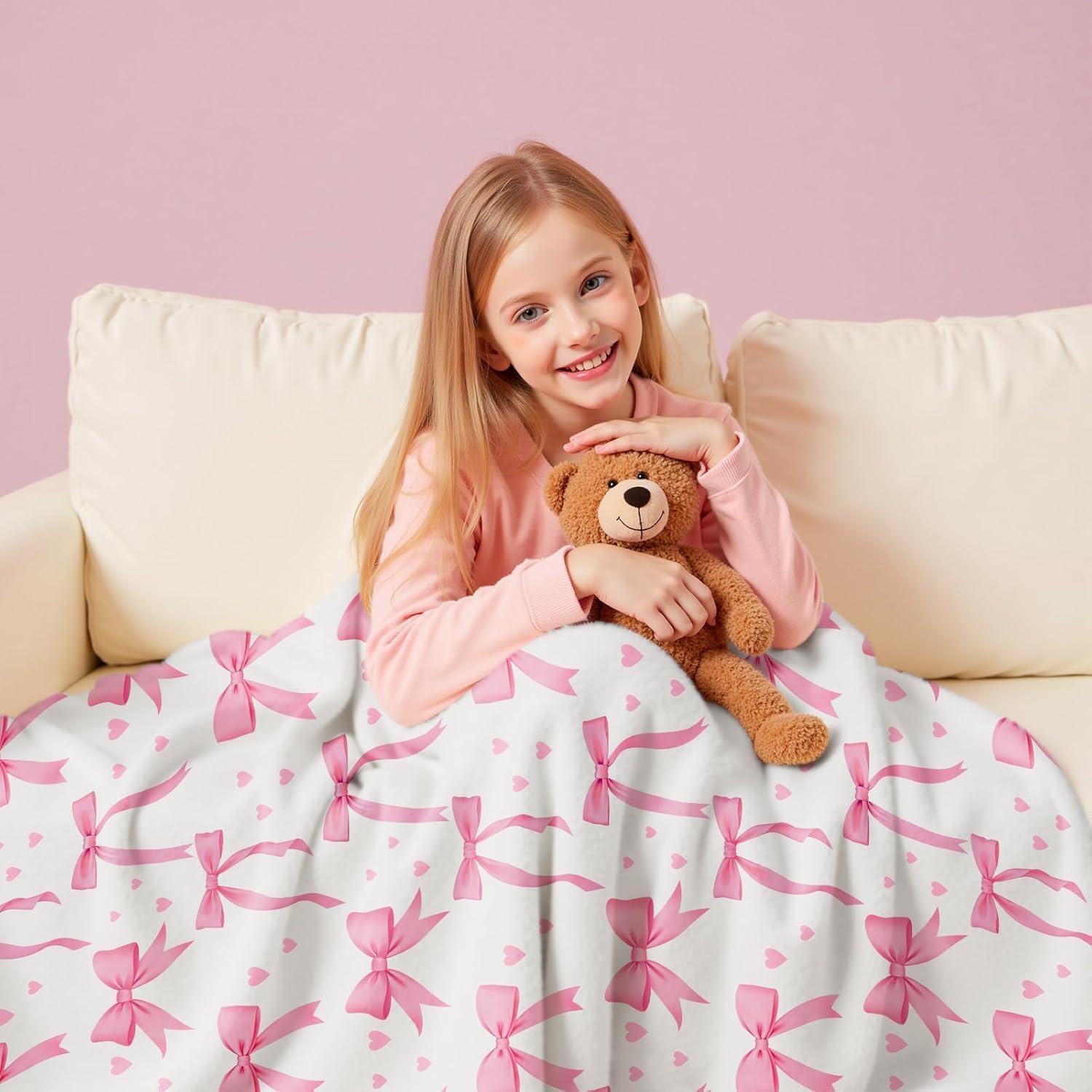 VIKAMA roze strikdeken, zacht  - Baby Nursery Decor Girl recensie en prijs