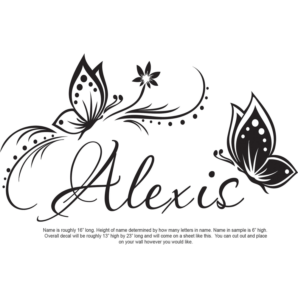 Gepersonaliseerde naam & vlind - Baby Girl Nursery Quotes recensie en prijs