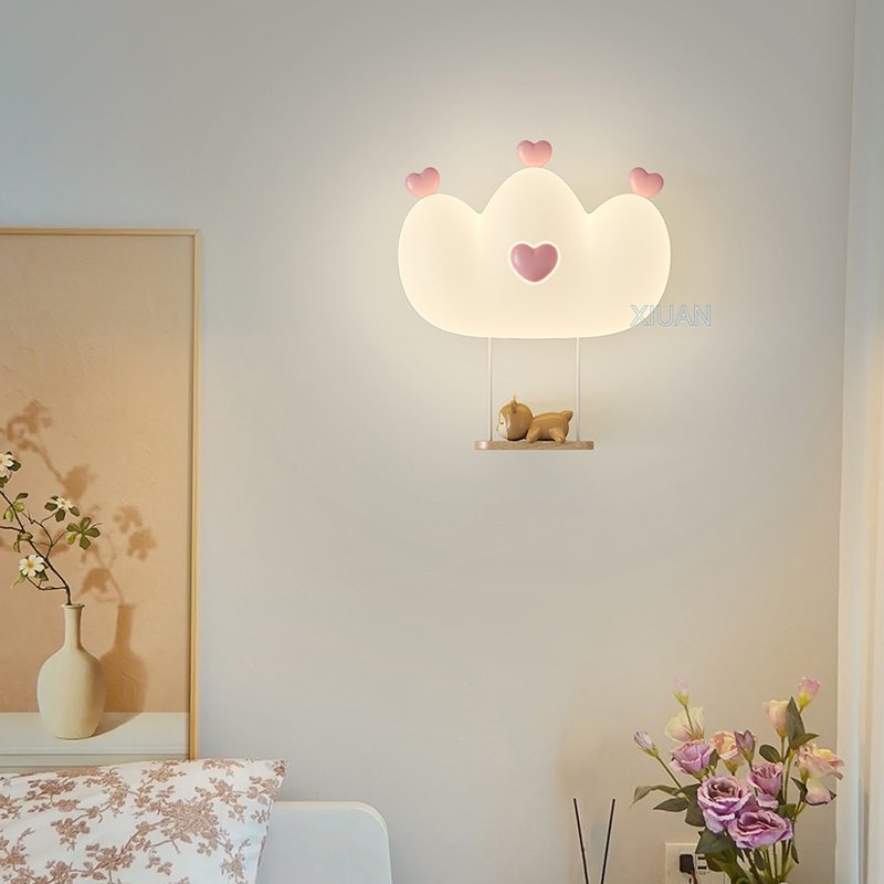 Romantische Roze Kroon Wandlam - Baby Nursery Wall Lights recensie en prijs