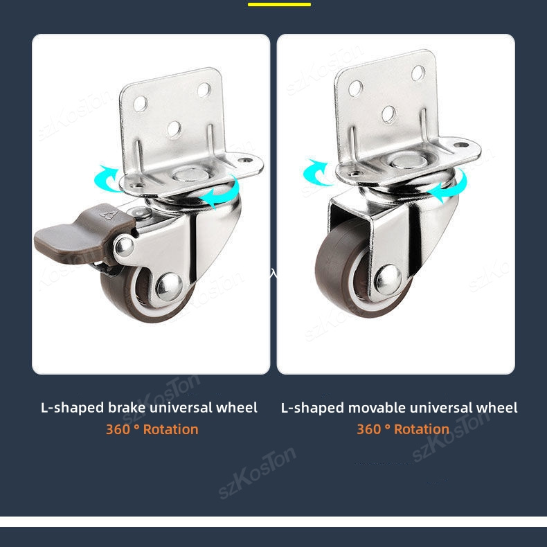 4 Stuks L-vormige Meubelwielen - Baby Nursery Trolley recensie en prijs