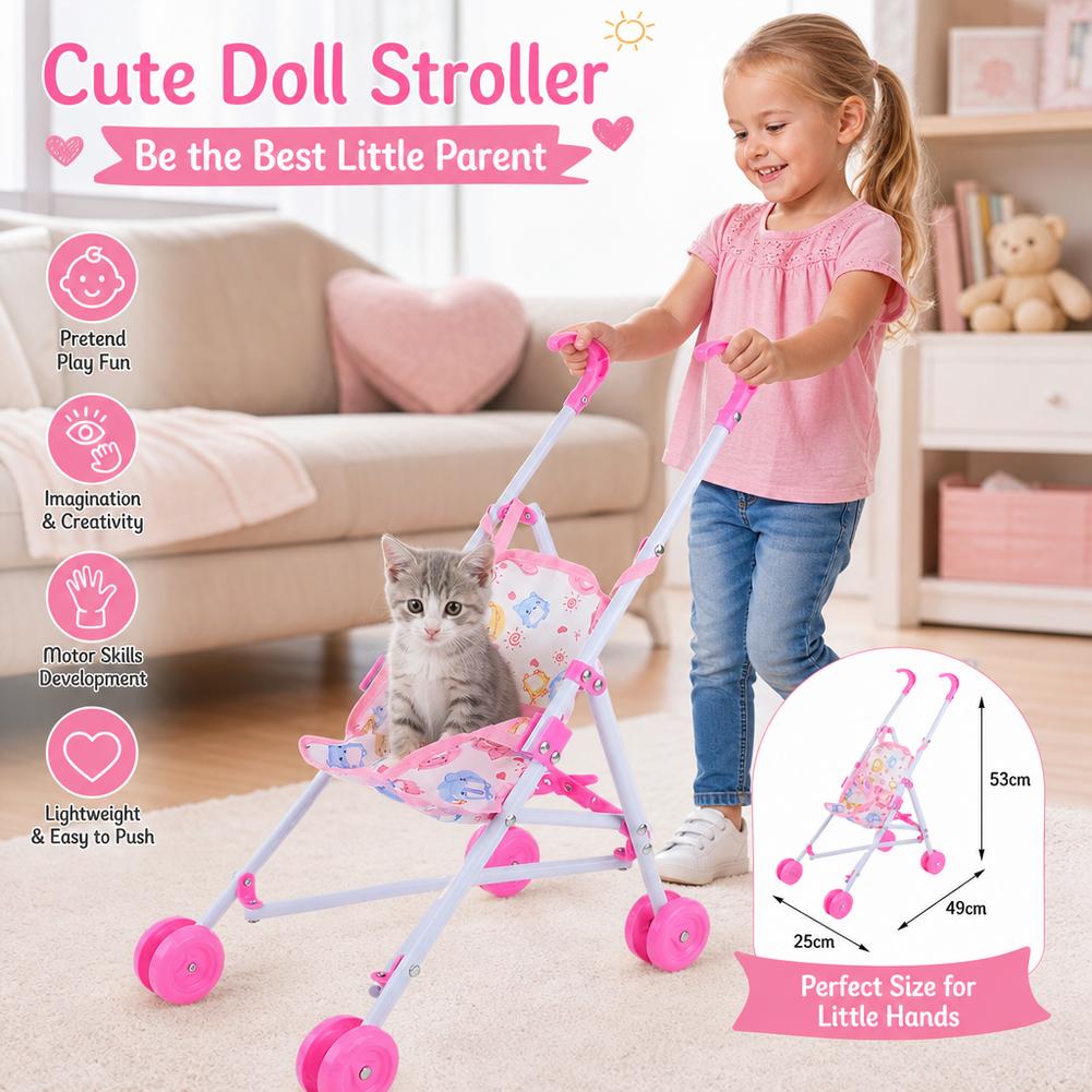 Poppenwagen Roze Baby Kinderwa - Baby Nursery Trolley recensie en prijs