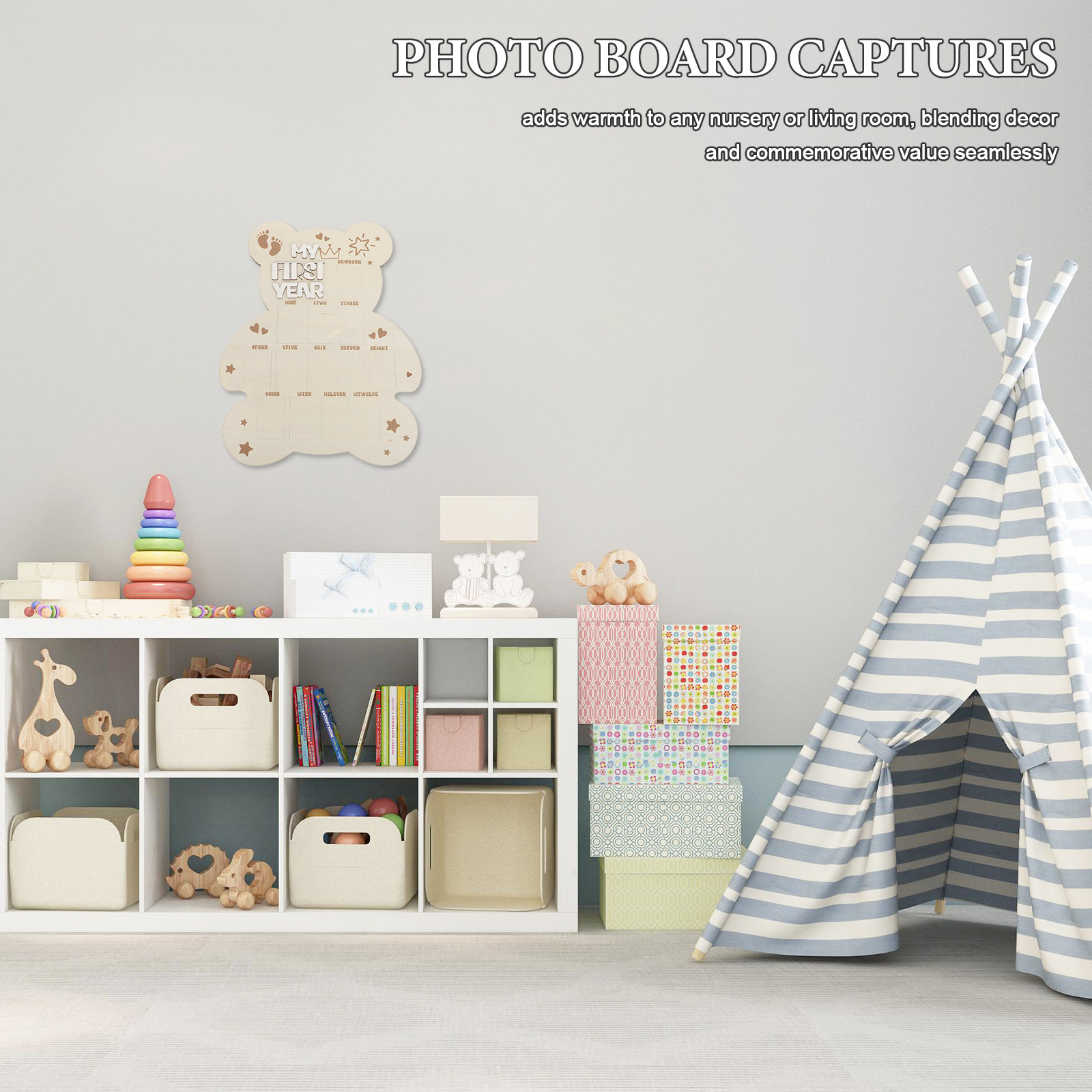 Houten fotobord voor pasgebore - Baby Nursery Frames recensie en prijs
