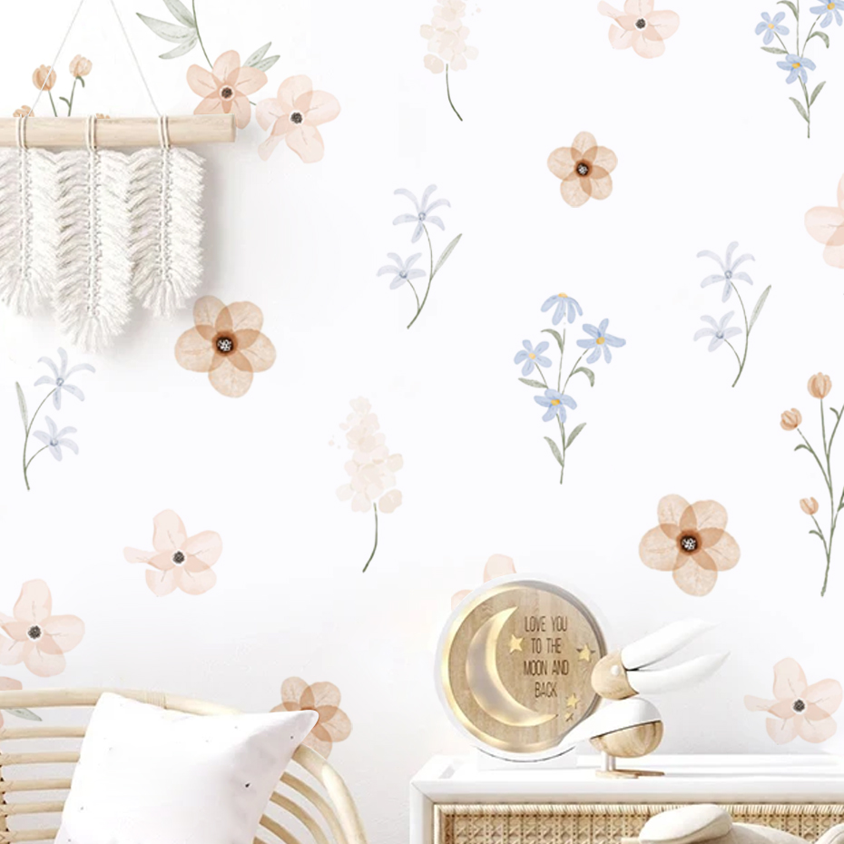 Aquarel bloemen muurstickers v - Baby Girl Nursery Quotes recensie en prijs