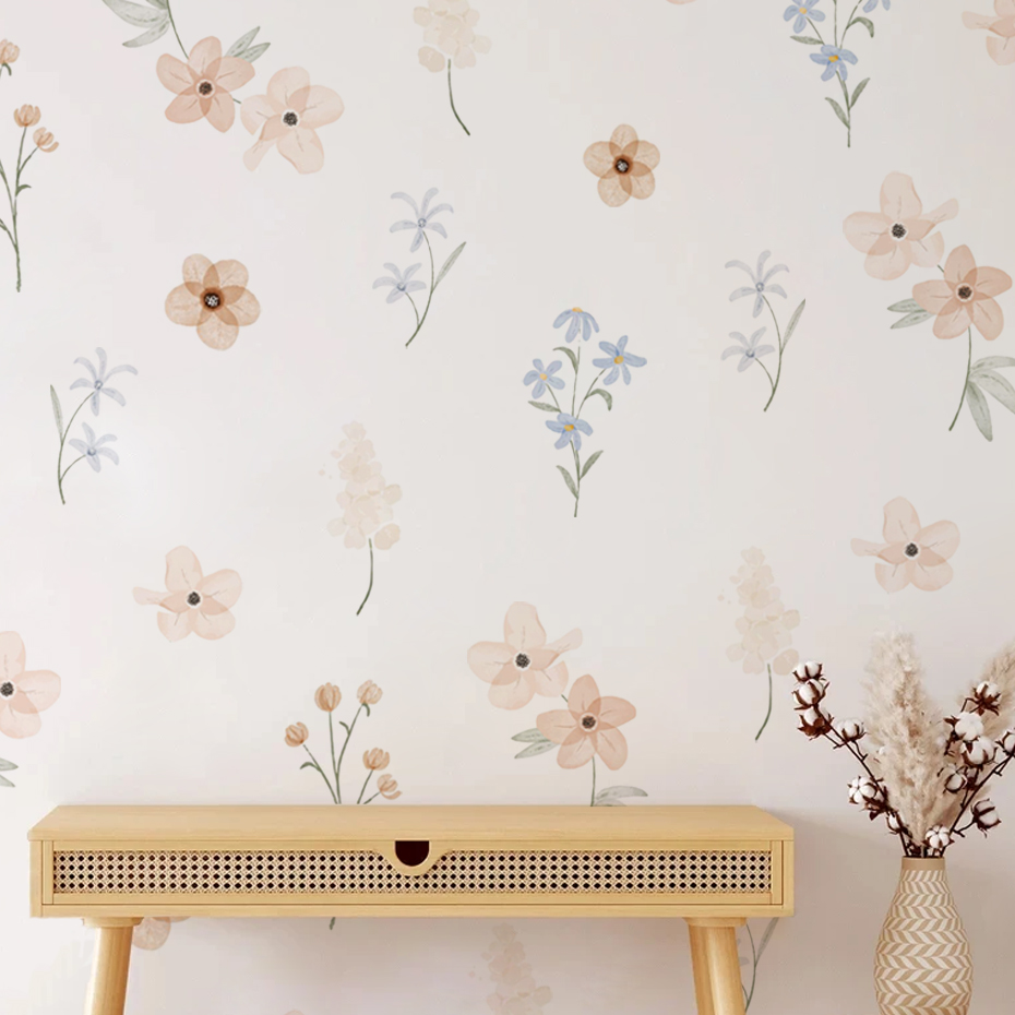 Aquarel bloemen muurstickers v - Baby Girl Nursery Quotes recensie en prijs